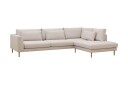 Florenz 4 seters Høyrevendt L formet Sjeselongsofa i Stoff   Beige