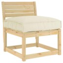 vidaXL Pute Oxford Stoff Krem 70 x 70 x 12 cm