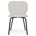 Ferm Living Rico Spisestol Black Soft Bouclé   Off white/Sand
