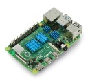 Kjøleribber i forskjellige dimensjoner for Raspberry Pi   dobbeltsidig termisk ledende tape   blå   4 stk