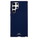 Saii Karbonfiber Samsung Galaxy S22 Ultra 5G TPU Deksel Blå
