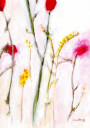 Floral In Orange and Lilac Plakat Plakat / 21x30cm