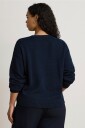 Lauren Ralph Lauren   Genser Combed Cotton Sweater Pullover   Blå
