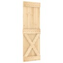 vidaXL Skyvedør NARVIK Naturlig og svart 70 x 210 cm (213,5 cm)