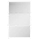 vidaXL Skoskap 3 h?yder speil hvit 63x17x102,5 cm