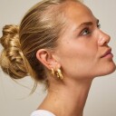 Enamel Ane Small Hoops Forgylt Sølv Øredobber E289GM