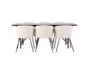 Venture Home Astrid Spisegruppe 200 cm Rektangulær med 6 Berit Stoler Beige