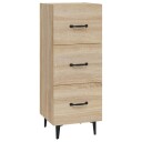 vidaXL Skjenk sonoma eik 34,5x34x90 cm konstruert tre
