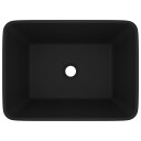 vidaXL Luksuriøs servant matt svart 41x30x12 cm keramisk