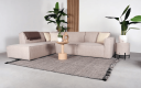 Trend Collection Troy Puff M Bouclé Natur – Ø41 x H48 cm