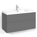 Macro Design Crown Plain/push-open Servantskap 2 Skuff - med Light Servant Antrasitt / 100cm 45
