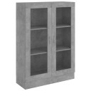 vidaXL Vitrineskap betonggr? 82,5x30,5x115 cm sponplate