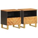  Nattbord 2 stk brun og svart heltre mango 8720845422080