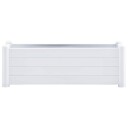vidaXL Høybed PP hvit 100x43x35 cm