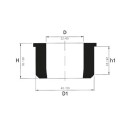 Pipelife Smartline Gummiovergang 50x40mm