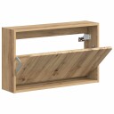 vidaXL Vegghengt skoskap ZWOLLE 71 x 17 x 43 cm Konstruert tre