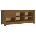 vidaXL Skoskap honningbrun 110x38x45,5 cm heltre furu