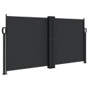  Uttrekkbar sidemarkise svart 120x1200 cm 4004789