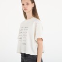 Calvin Klein Jeans Ss Cropped Boxy Graphic Tee Cream M
