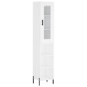 vidaXL Highboard hvit 34,5x34x180 cm konstruert tre 8720845487911