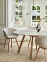 Hay CPH 25 2.0 Bord Ø140x74 cm Vannbasert Lakkert Eik / Off white Linoleum