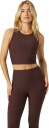 Björn Borg Studio Ribbed Cropped Tank Top   COFFEE BEAN   XL