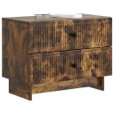  Nattbordskap Røkt Eik 62 x 34,5 x 47,5 cm Konstruert tre