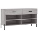 vidaXL Skoskap gr? sonoma 102x35x55 cm konstruert tre