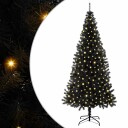  Juletre med 300 LED med stativ Svart 180 cm PVC