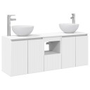 vidaXL Baderomsskapsett 3 stk. Hvit 49,5 x 35 x 63 cm Konstruert tre