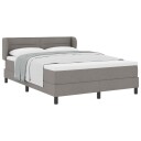  Box Spring Seng med Madrass i Taupe 140x190 cm Stof
