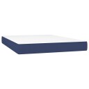 vidaXL Pocket Spring Sengepute Medium Blå 140x200x20 cm Stoff