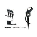Paulmann - Plug & Shine 3 LED Hage Lampe Sting IP67 Anthracite