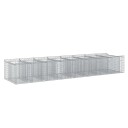 vidaXL Gabion hevet seng 3 stk. 400 x 100 x 60 cm Galvanisert stål