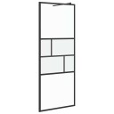  Walk in Dusjvegg Svart 80 x 195 x 0.5 cm Glass og Aluminium