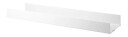 String hylleplate metall hvit 78x20 cm høy kant