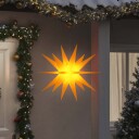 vidaXL Herrnhuter stjernelys med LED sammenleggbar gul 100 cm