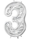 "3" Nummerramme til Ballonger 78x130 cm
