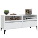 vidaXL TV-benk hvit 100x34,5x44,5 cm konstruert tre