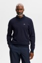 J.Lindeberg Henry Knitted Sweater Blå Golfgenser herre JL Navy Small