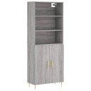 vidaXL Highboard grå sonoma 69,5x34x180 cm konstruert tre 8720845926106
