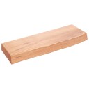 vidaXL Vegghylle lysebrun 60x20x6 cm behandlet heltre eik