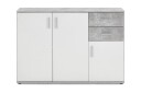 Albi Skjenk 121 cm - Grå/Hvit