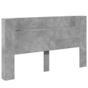  Hodegavlskap med LED med hylle Betong 180 x 16,5 x 103,5 cm