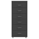 Mobilt arkivskap antrasitt 28x41x69 cm metall
