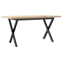  Salongbord X-ramme 90x40x45,5 cm heltre furu og støpejern 3282752