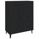 vidaXL Skjenk svart 69,5x34x90 cm konstruert tre
