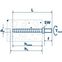 Heco Multi-Monti-plus 917506055571 Betongskrue MULTI-MONTI+ STK FZB 6/10 x 55 mm M6 100-pakning Innfesting