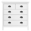 vidaXL Skjenk Hill hvit 79x40x80 cm heltre furu