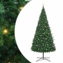  Juletre med dekorative strenglys grønn 400 cm PVC